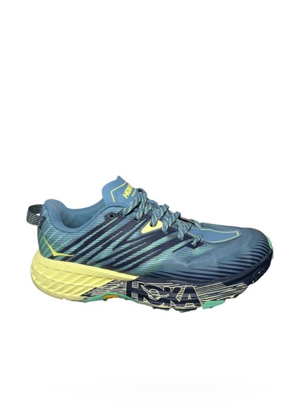 Hoka Speedgoat 4 Trail Hiking Women Blue 7.5